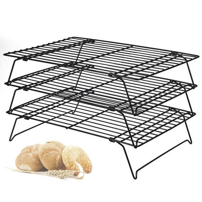 1PC Einzigen Schicht Draht Netz Brot Kuchen Keks Kühlung Gestell Edelstahl Ei Torte Backen Tablett Küche Grill Antihaft Regal