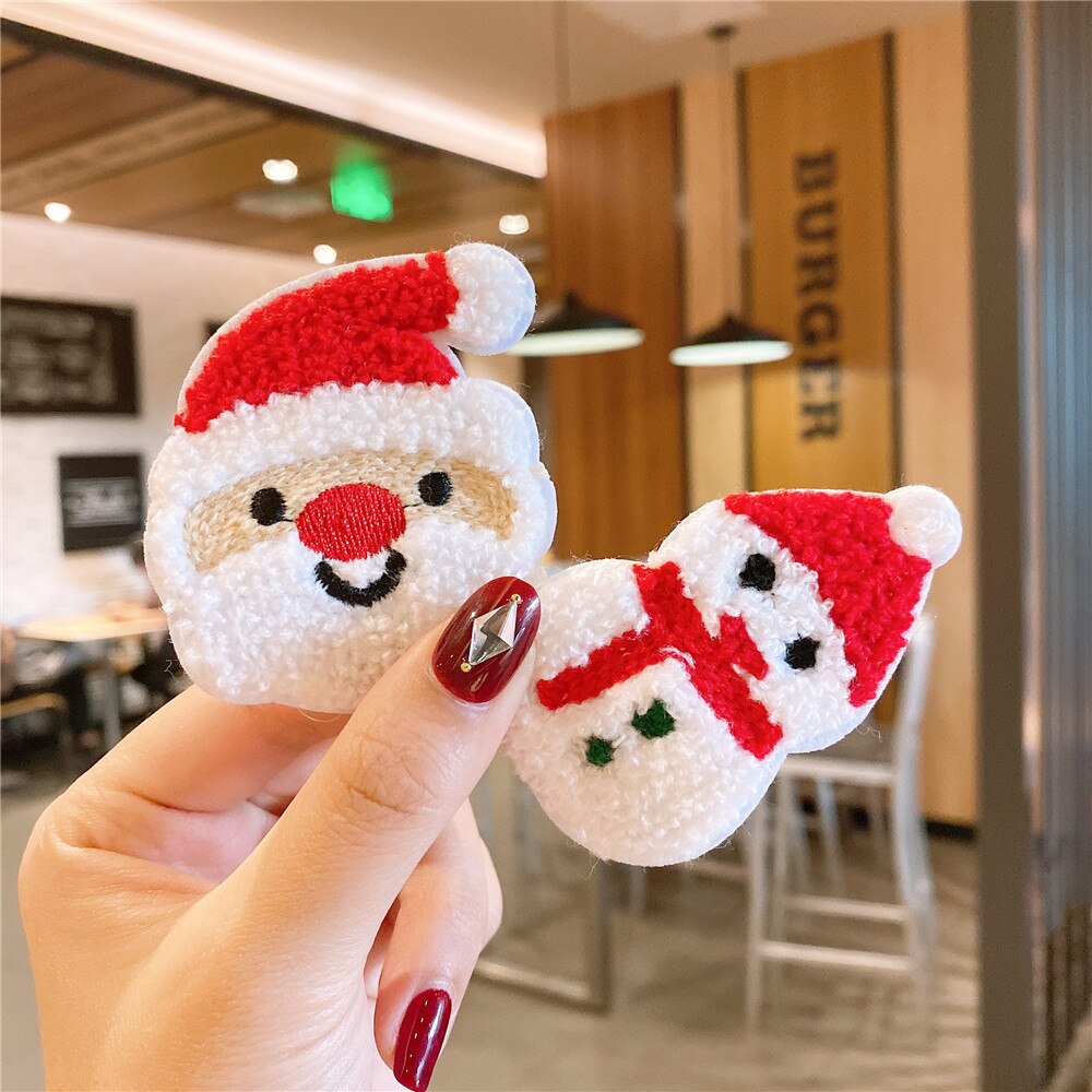 Fermagli per capelli da cartone animato per ragazze natale neonata forcine copricapo Barrettes fiocco per capelli principessa accessori per capelli per bambini forniture