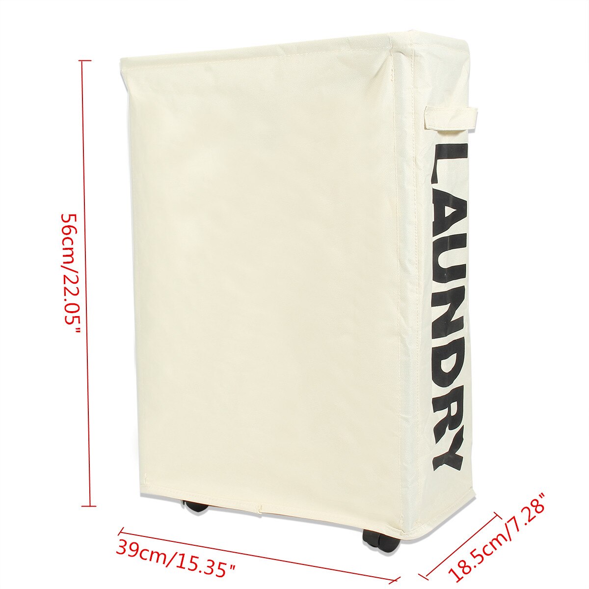 Wassen Vuile Kleren Bin Met Wielen Dunne Wasserij Opslag Opvouwbare Rolling Wasmand Op Wielen Wasmand