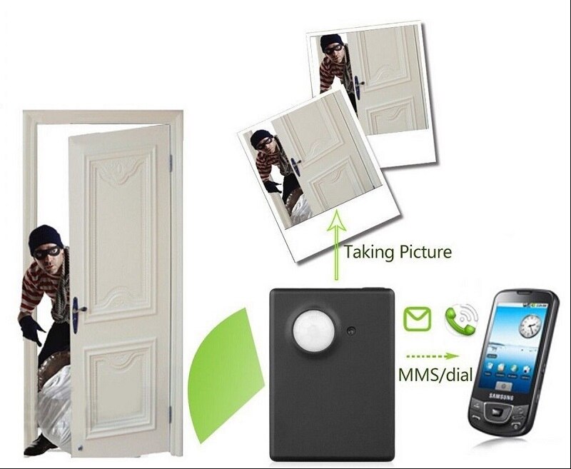 Mini Gsm Pir alarma X9009 Gsm Pir alarma GSM seguimiento Autodial PIR MMS dispositivo de escucha Monitor sistema de alarma antirrobo Anti-pérdida