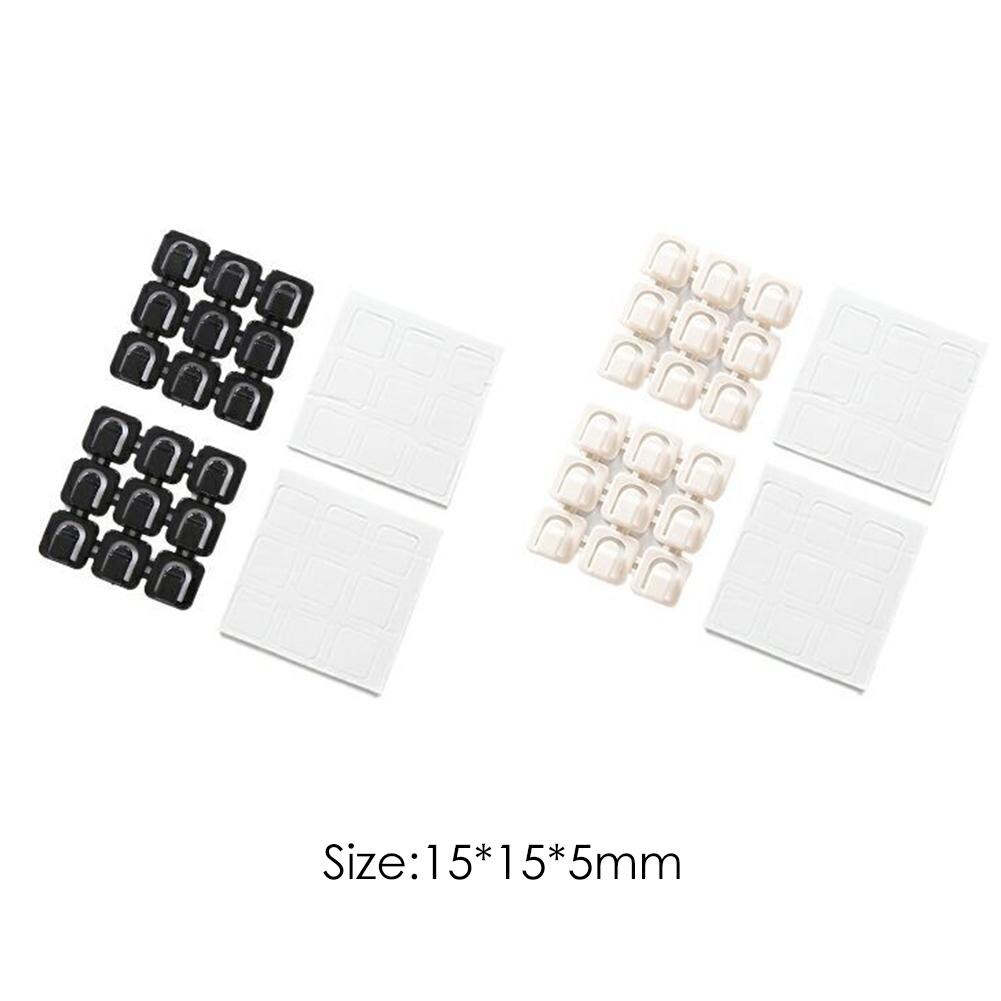 20 Stuks Auto Tie Lijnen Vaste Clip Usb Wire Cable Line Organizer Retainer Klem Kleine En Praktische Nail-gratis En Traceless: Black