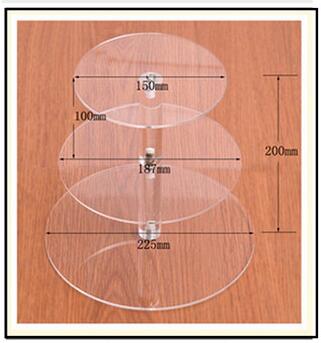 3/4/5/6/7 Tier Acrylic Wedding Cake Stand Crystal Cup Cake Display Shelf Cupcake Holder Plate Birthday Party Decoration Stands: 3 Layers