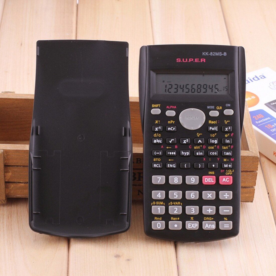 Digital LCD Scientific Calculator 1pc Function Calculator 82MS Handheld Multi-function 2-Line Display