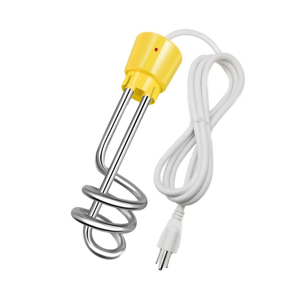 1500W 110V Swimming Pool Water Heater Portable Stainless Steel Quick Heating Electric Immersion Water Boiler: Yellow