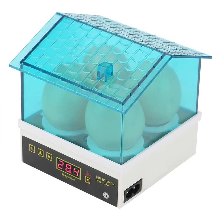 Digital Temperature Small Brooder 4 Mini Hatchery Egg Incubator Hatcher for Chicken Duck Bird Pigeon Quail