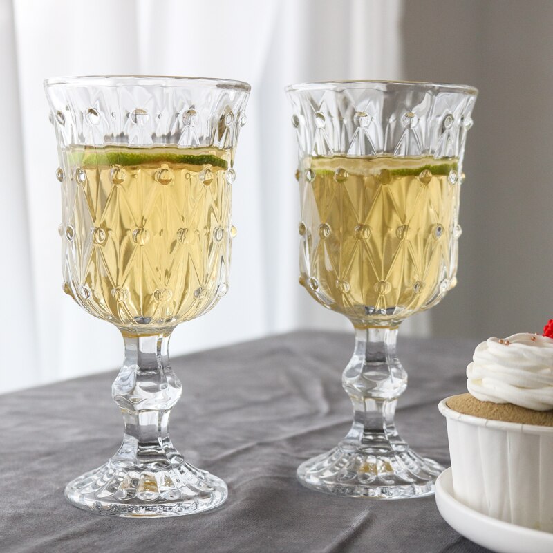 Vintage Pearl Relief Glass/Crystal Glass/Ice Cream Cup
