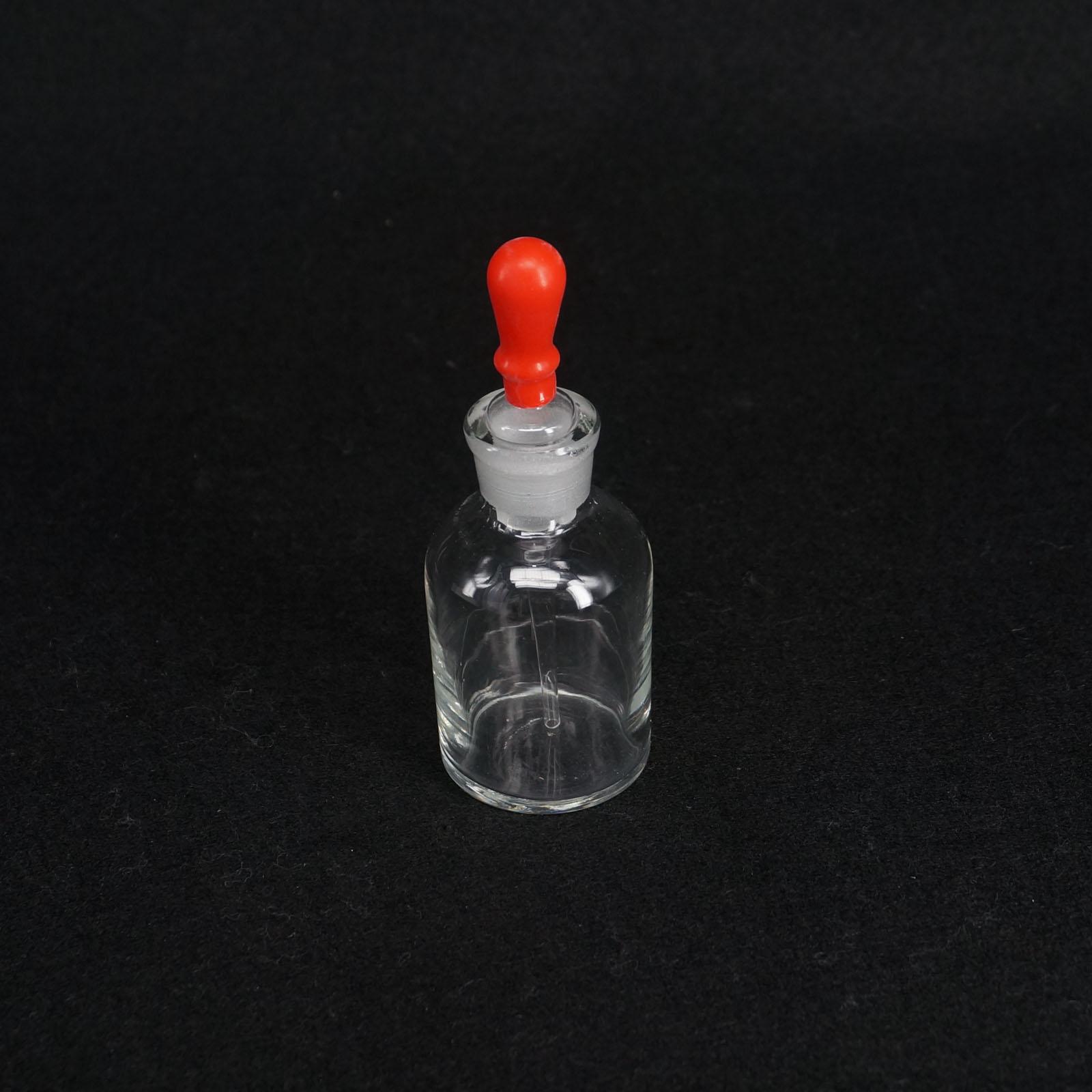 Flacon verre transparent 60 ml avec pipette compte-goutte