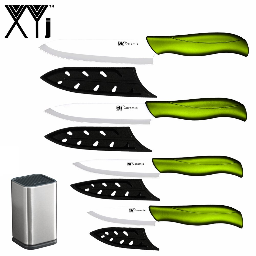 XYj 5 stücke Keramik Messer Set 6 ''Edelstahl Messer Stehen 3'' Schäl 4 ''Utility 5'' schneiden 6 ''Kochmesser Obst Werkzeuge