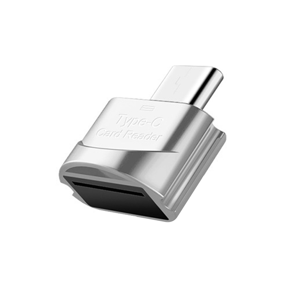 USB 3.1 Type C to TF Adapter OTG Card Reader Smart Memory Card Reader Type C OTG Flash Drive Cardreader Adapter: Silver