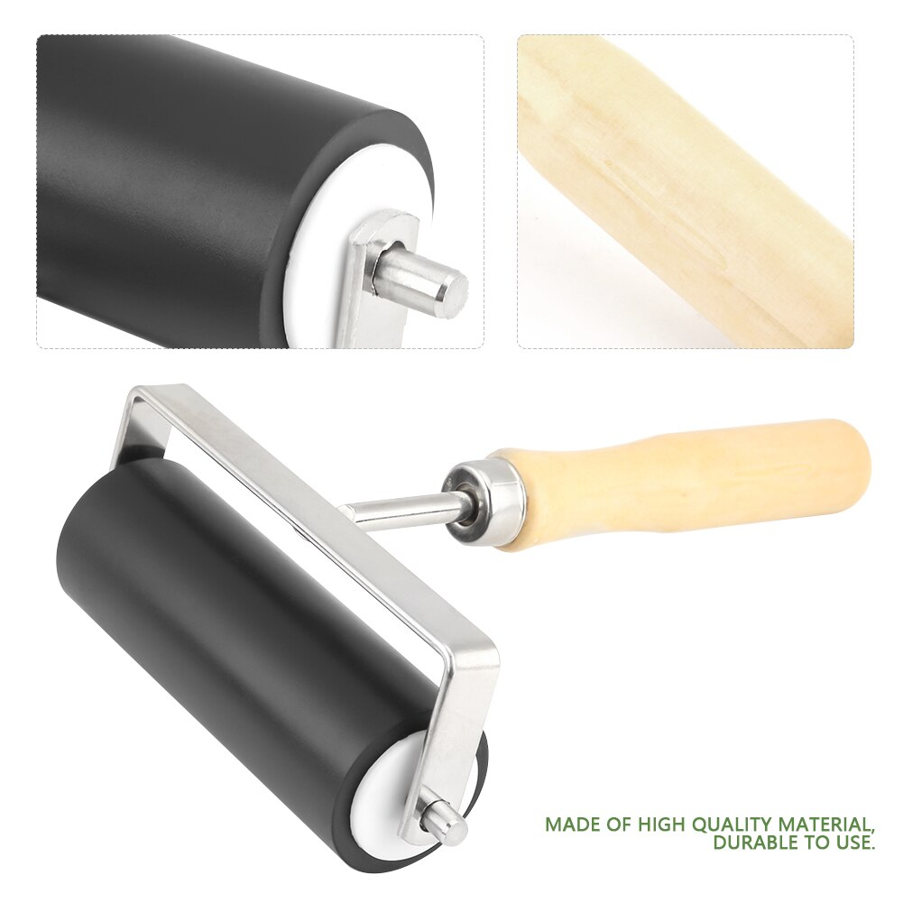 Rodillo trenzado de goma dura para manualidades, cepillo de impresión con tinta, herramienta de pintura al óleo para manualidades, herramienta de pintura con rodillo