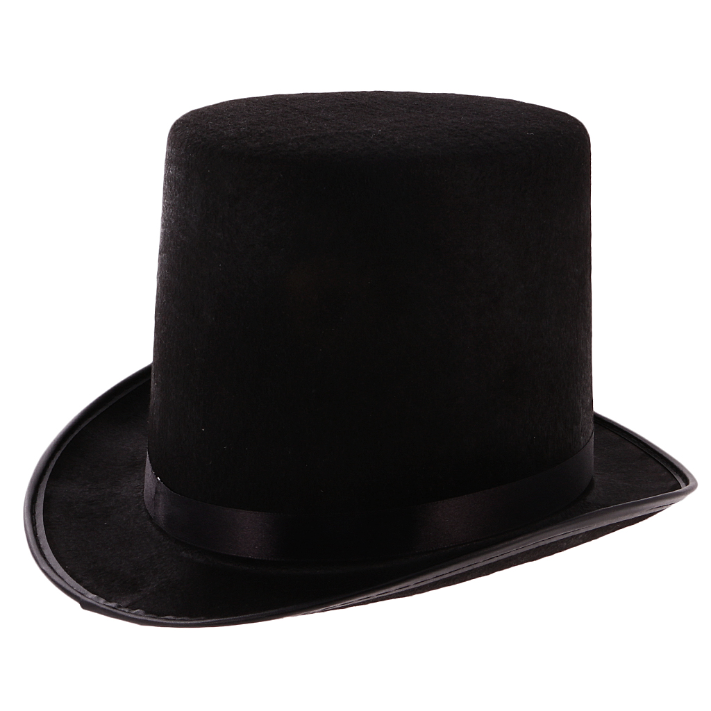 Polyester filt tryllekunstner sort hat halloween hat jazzhat til custume bryllup karneval dag fest gør-det-selv indretning favorable adgang