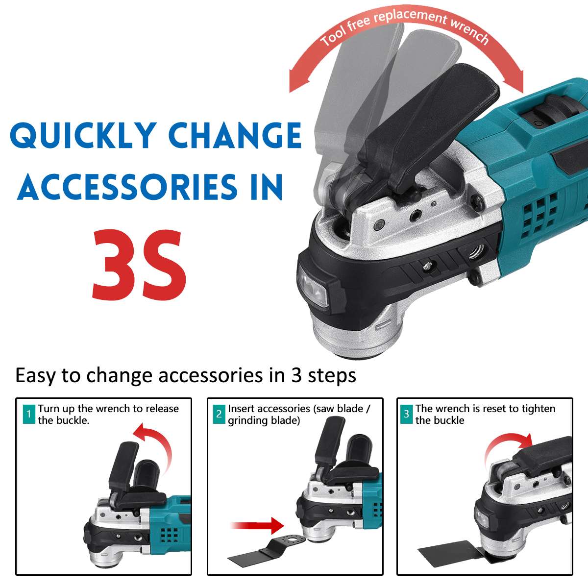 Cordless Powerful Oscillating Multi Tools Electric Trimmer Saws Home DIY Rechargeable Woodworking Tools For Makita 18V Battery