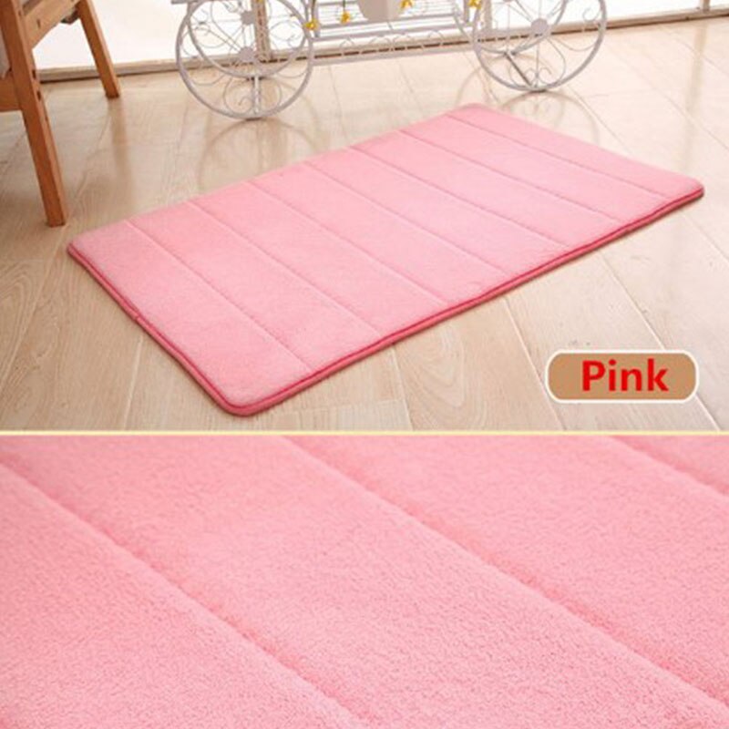 Bad Matte Bad Teppich Teppich Korallen Fleece Memory Foam Badezimmer Mat Non Slip: Pink