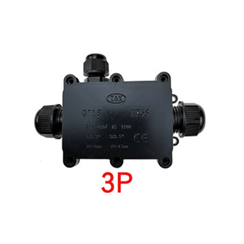 IP68 Waterproof Junction Box Electrical 2/3/4/5/6 Way Enclosure Block Cable Connecting Line Protection for Wiring Accessories: army green