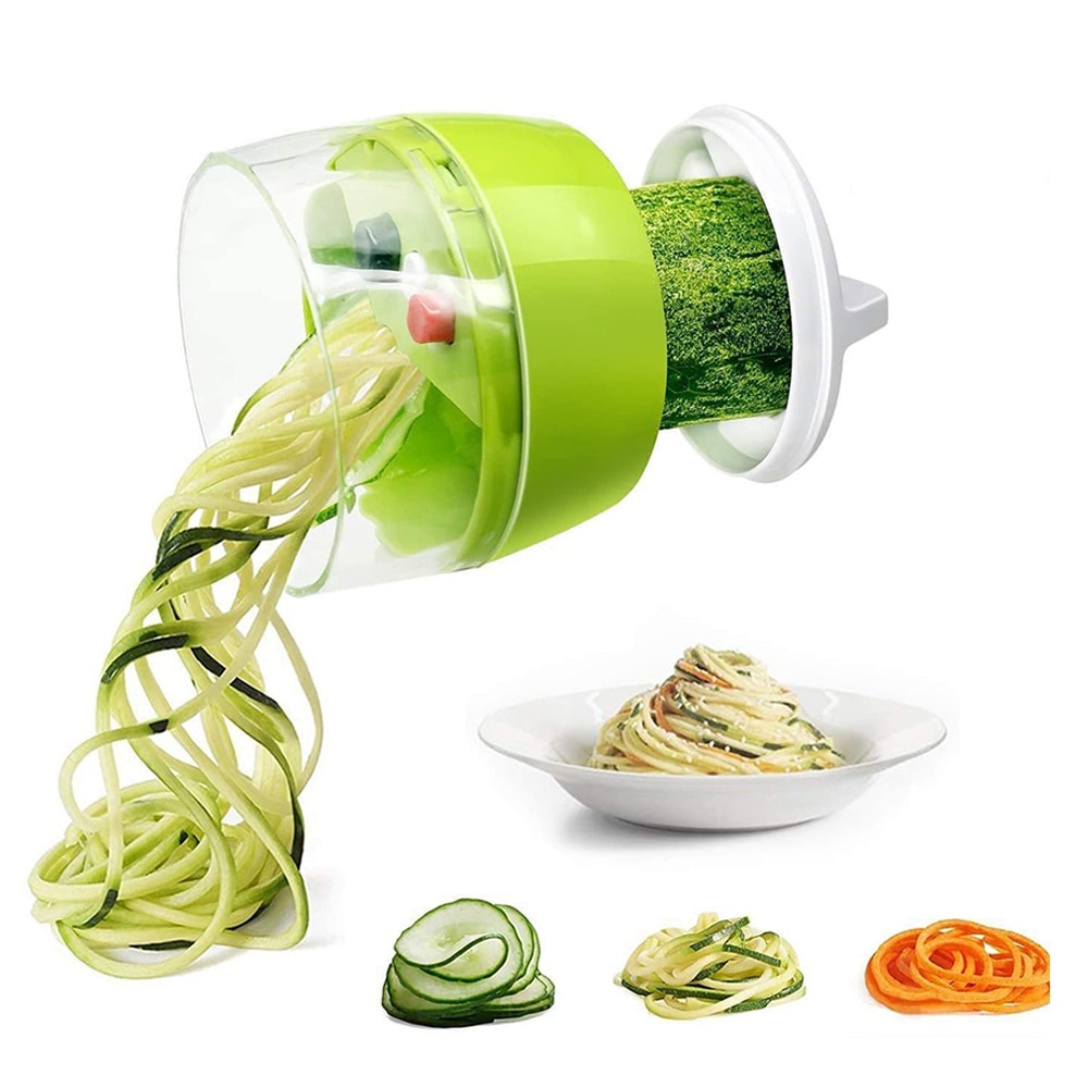 Handheld Spiralizer Vegetable Slicer,3 in 1Heavy Duty Veggie Spiral Cutter,For Carrot, Fruit,Salad Noodle Spaghetti Zucchini