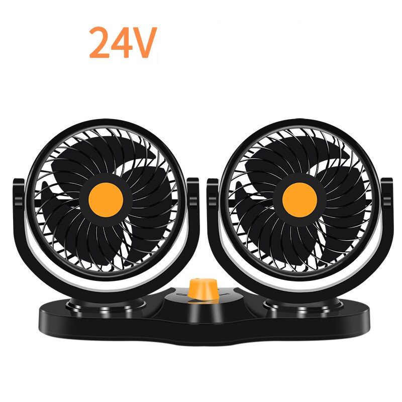 12V/24V Mini Electric Car Fan Low Noise Summer Car Air Conditioner 360 Degree Rotating Cooling Fan car Cooler ventilador 12v: 24v