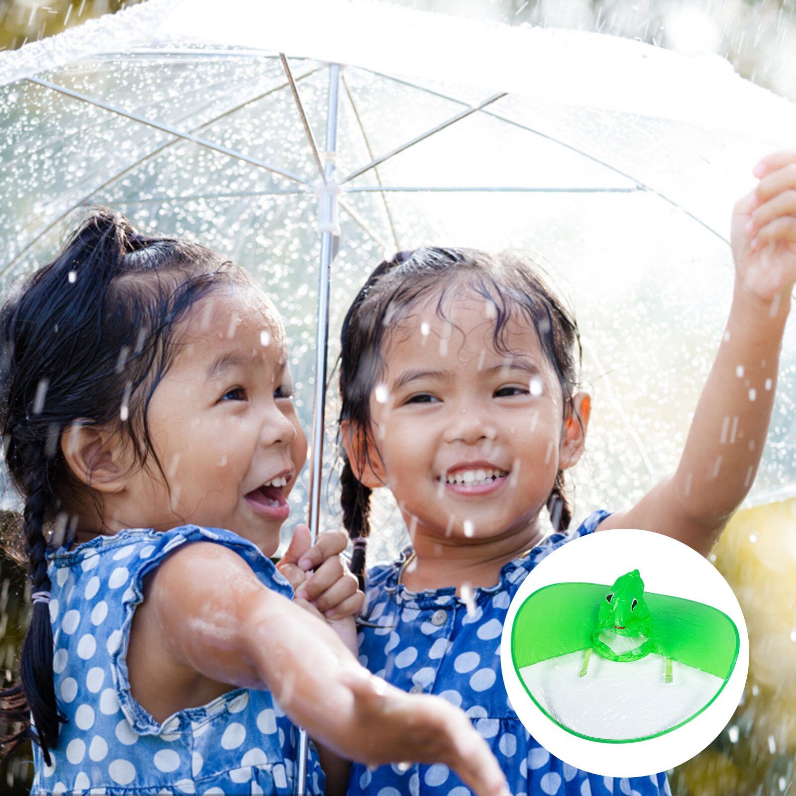 Children Adult Raincoat Collapsible Umbrella Cartoon UFO Raincoat Umbrella