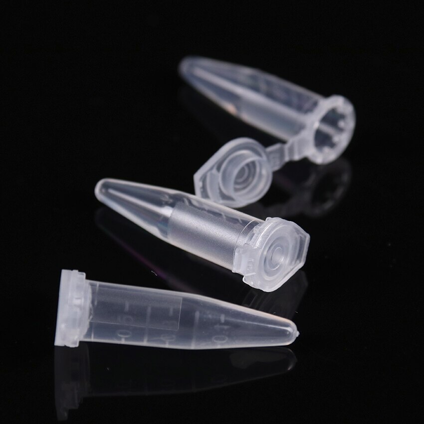 500PCS , 0.5ml Lab Mini Plastic Test Tube Centrifuge Vial With Scale Snap Cap Clear Centrifuge Tubes Laboratory Supplies