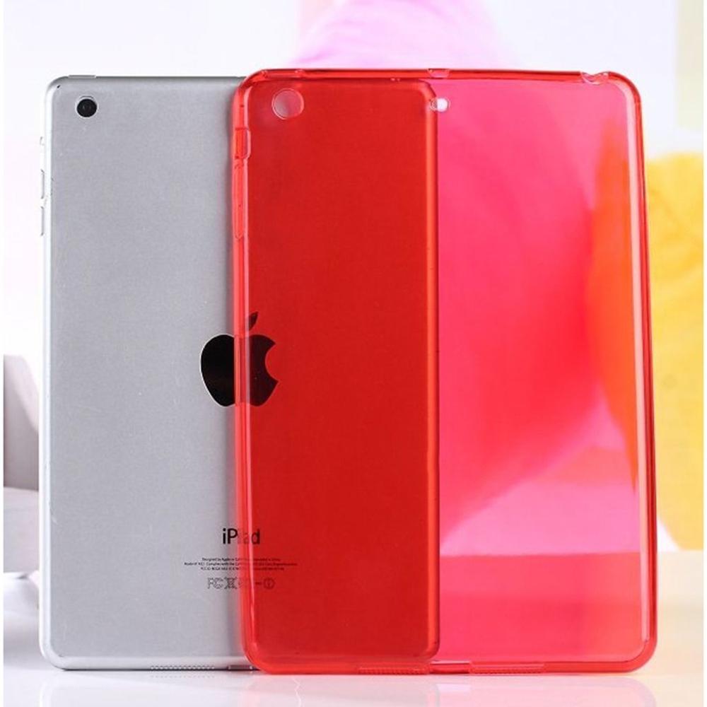 Ultra-Dunne Crystal Soft Tpu Transparant Siliconen Clear Case Cover Voor Ipad Mini 1 2 3 Tablet Pc: Red