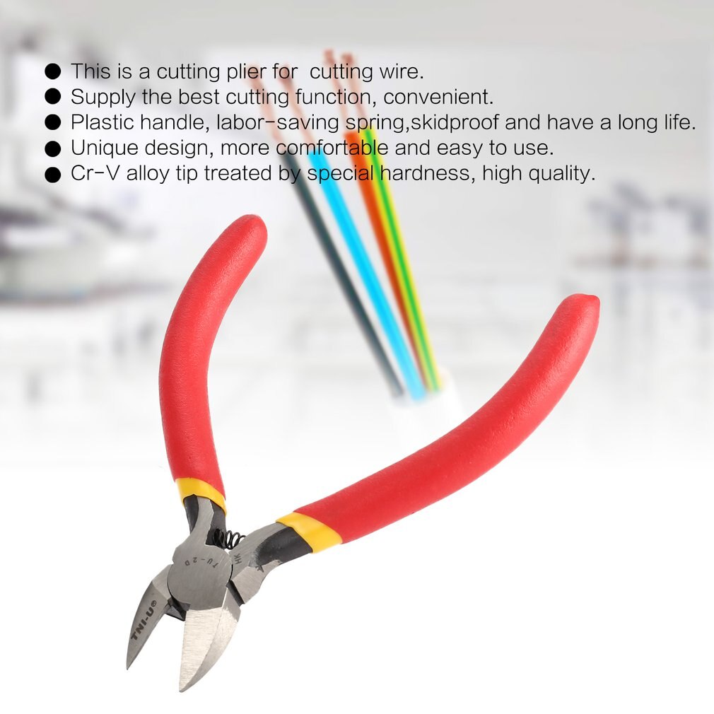4.5" Diagonal Cutting Pliers – Steel Wire Cutters & Side Nippers Repair Tool (S.S)