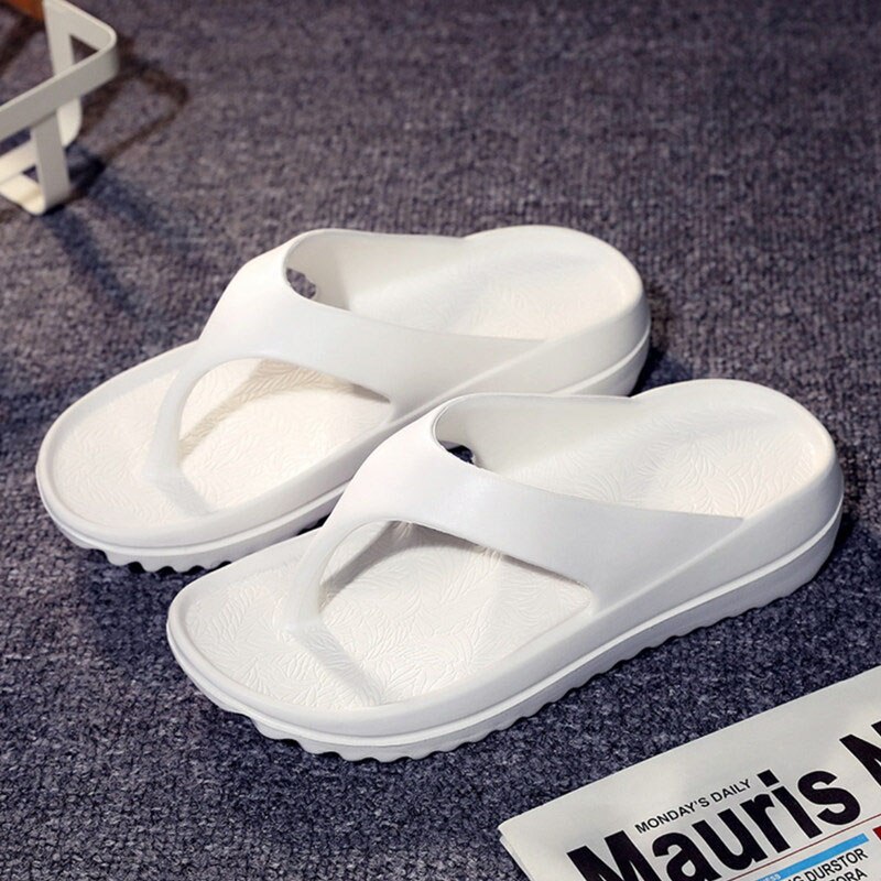Strona główna klapki lato 2021 jednokolorowe jednoczęściowe EVA totem klip stopy dla mężczyzn kobiety dorywczo antypoślizgowe kapcie plażbyć winnym Y: biały / 35-36