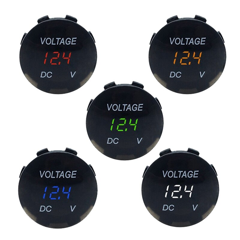 Digital panel tester led display apparater bil voltmeter amperemeter til bil auto motorcykel tilbehør  dc12v vandtæt