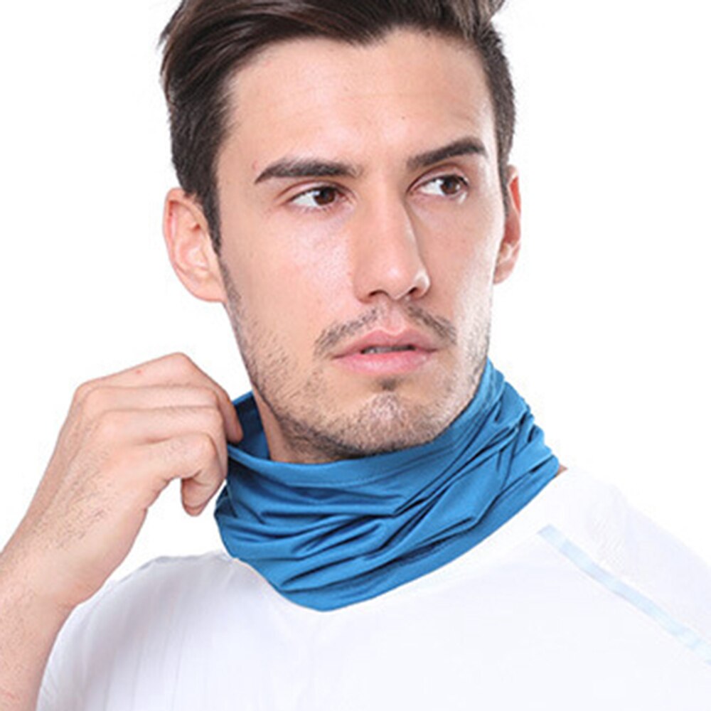 Schwarz Radfahren Halbe Gesicht Maske Eis Seide Motorrad Radfahrer Halsrohr Schal Snood Motorrad Fahrrad Headwear Radfahren Halbe Gesicht Maske: i