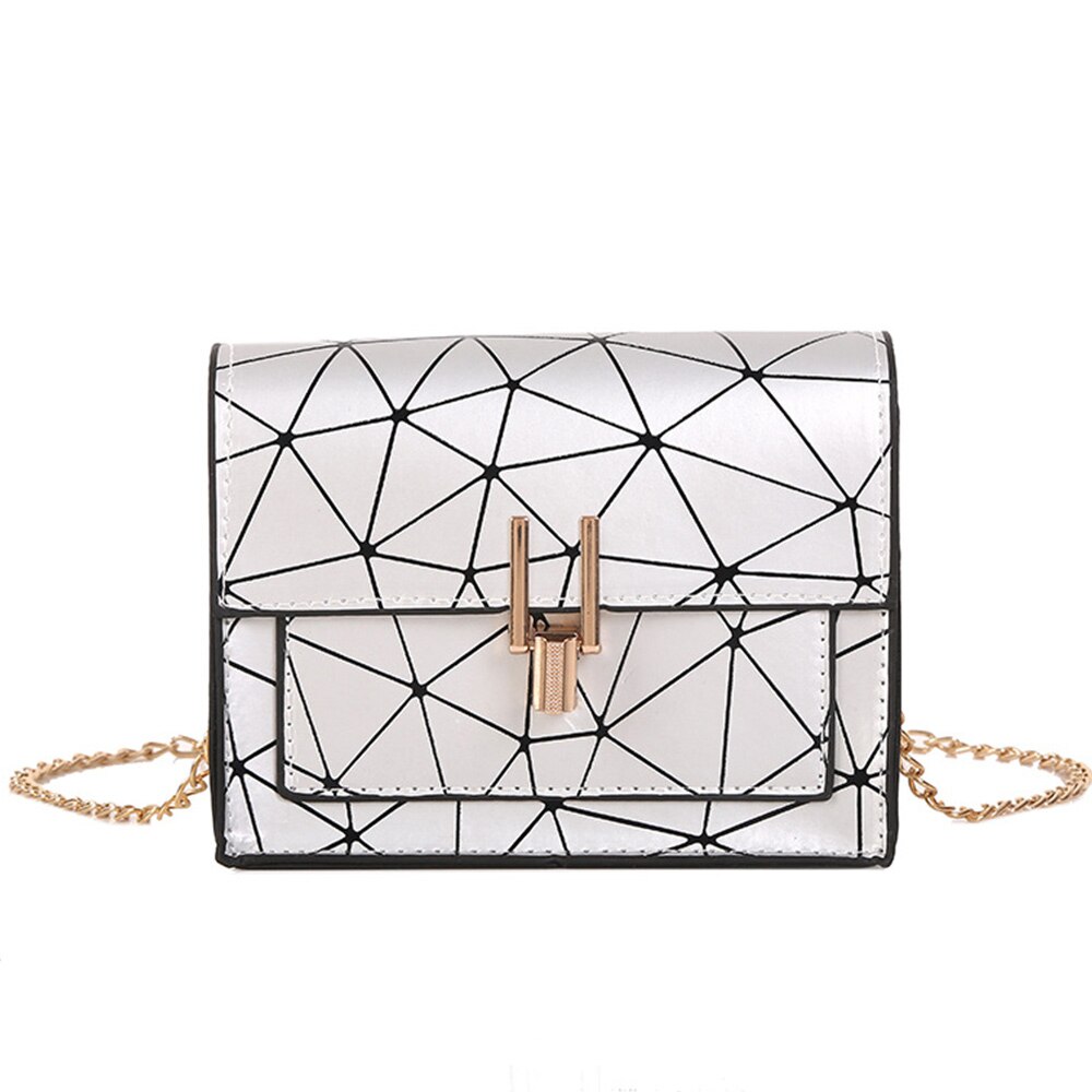 Nova moda feminina bolsa de ombro saco do mensageiro para a menina bolsa bolsas senhoras bolsa de telefone sac principal femme: Style B-Silver