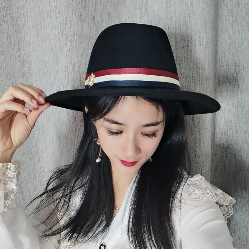 British jazz cap wool Ms qiu dong aristocratic small wind restoring ancient ways suction hat party hats fedoras panama