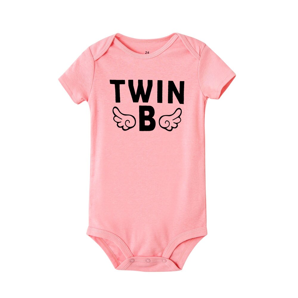 Neugeborenen Baby Jungen Mädchen Kurzarm Karosserie Zwillinge A & B Strampler Kleidung Sommer Baby Zwillinge Strampler Kleidung
