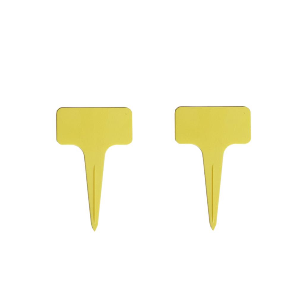 100 sztuk T kształt wodoodporna etykieta ogrodnictwo wysokiej jakości pcv z tworzywa sztucznego roślin przedszkola etykiety doniczka warzyw znacznik tagi: żółty