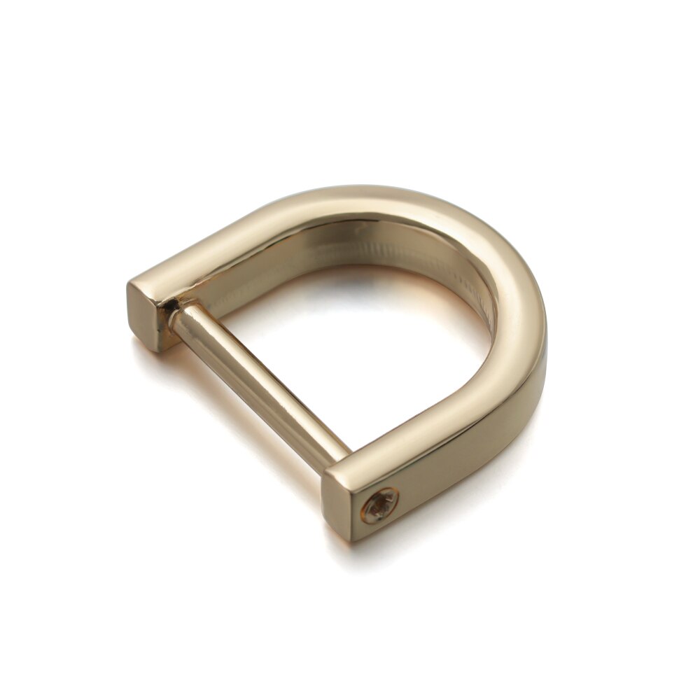 1Pc Metall Abnehmbare Offen Schraube D Ring Schnalle Schäkel Schließe für Leder Handwerk Tasche Gurt Gürtel draussen handgefertigt Zubehör: Gold / 13mm