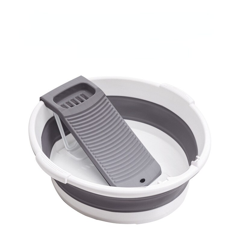 Foldable Basin Laundry Basin with Extra-large Washboard Integrated Household Large Size Deepening and Thickening Washbasin