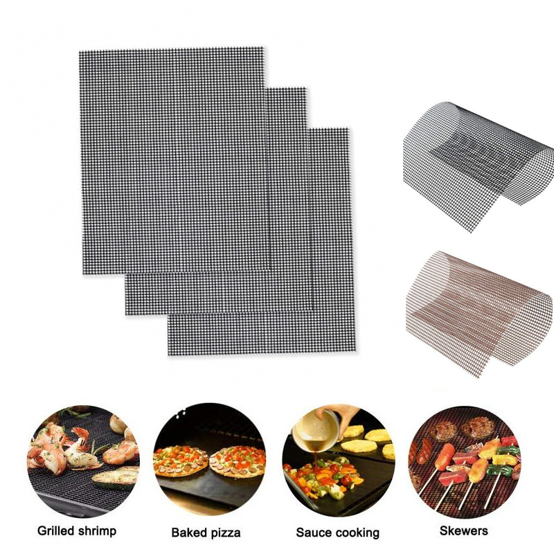 Non-stick Bbq Grill Mat Barbecue Bakken Pad Herbruikbare Barbecue Grill Mesh Mat Voor Outdoor Cooking Bbq Grill Accessoires