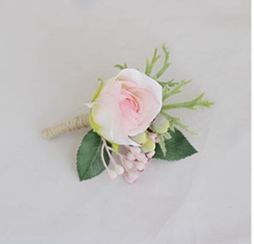 Pink Rose Wedding Flowers Bridal Bouquets Artificial Wedding Bouquet Bridesmaid flower Bridegroom Corsage De Mariage Rose: Briegroom Corsage