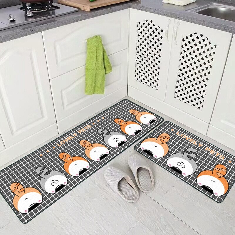 Longue cuisine tapis salle de bain tapis mignon dessin animé chien Style moderne cuisine tapis Tapete absorbant chambre salon entrée paillasson