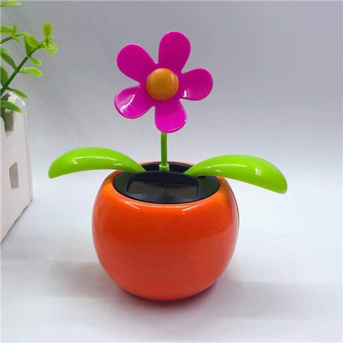 Funny Solar Powered Dancing Flower Swinging Toys Vibrant Automobile Dashboard Family Balcony Decoration For Friend