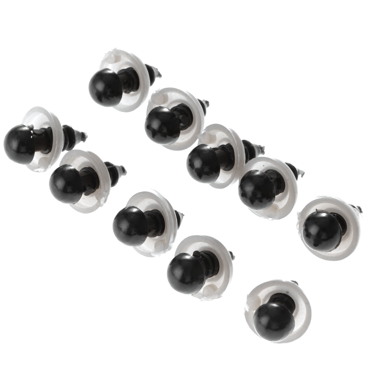 20 Sets Black Plastic Teddy Bear Doll Animal Plush Toy Craft Colorful Safety Eyes Making DIY Handmade Accessories 6mm-20mm: 6mm 20sets