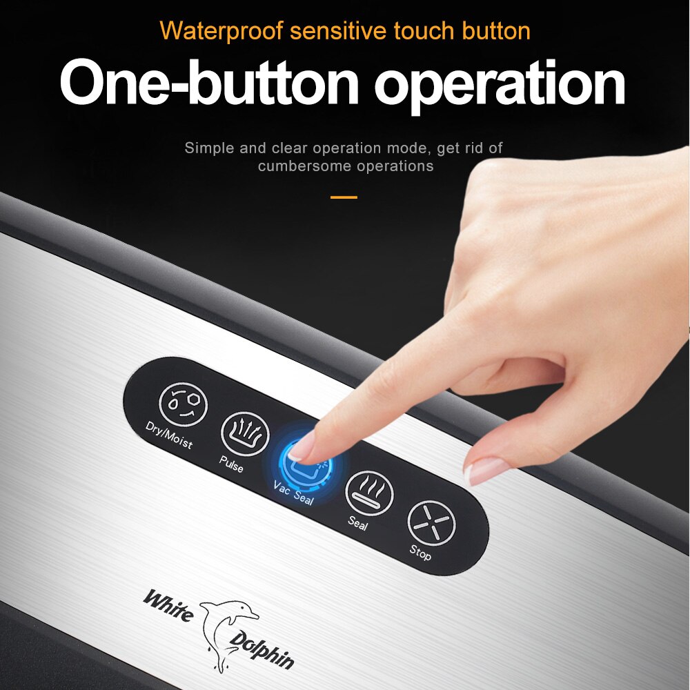 White Dolphin-sellador al vacío para cocina, máquina de envasado y almacenamiento de alimentos, Cricut, con 10 bolsas