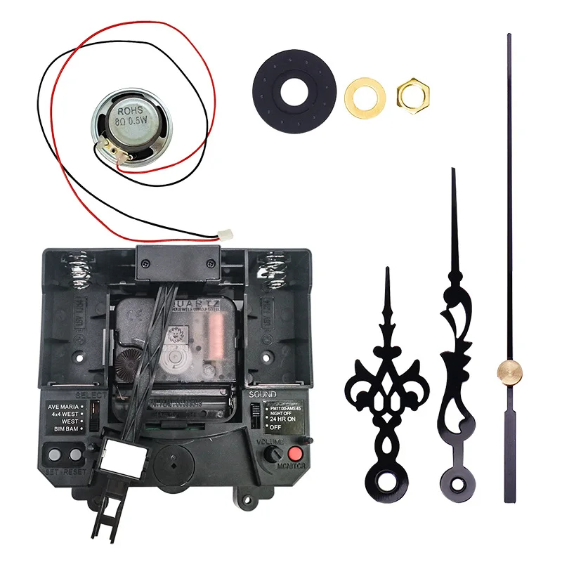 Sun Ximin Temple 4 Soorten Muziek Hele Puntklok Uit Één Stuk 300G Swing Clock Machine Core Diy Accessoires: 1 / Grey