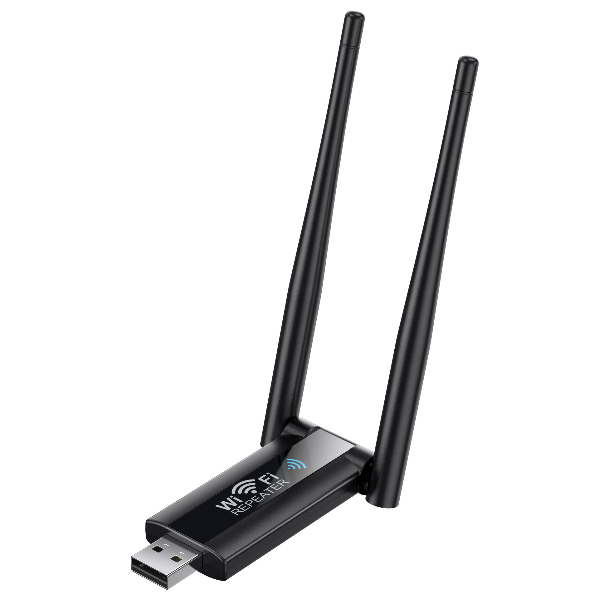 2.4G 300 Mbps Draadloze USB WiFi Repeater 4 Antenne Wifi Lange Range Extender Wi-Fi Signaalversterker Thuis netwerk Adapter voor PC: Paars