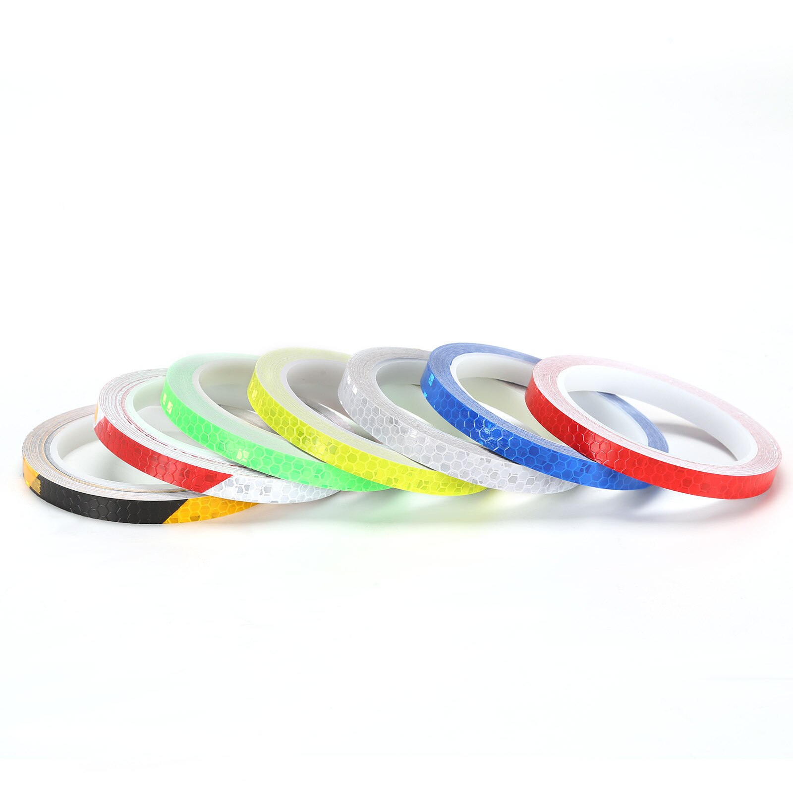 1cmx8m Bike Reflective Stickers Fluorescent MTB Bicycle Wheels Tapes Safety Warning Sticker Decoration Cycling Accessories
