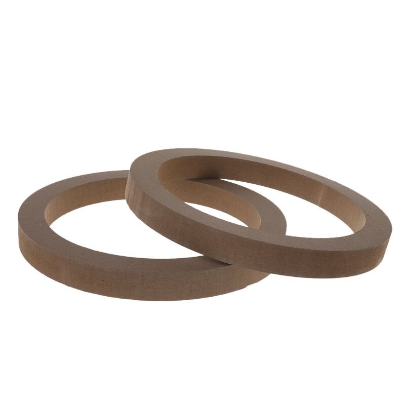 2 stk. træ mdf højttaler afstandsstykke monteringsringe 6.5 "glasfiber dør kick pods