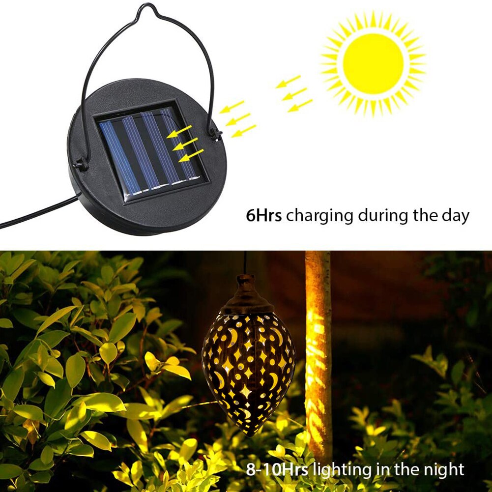 Waterproof Solar Garden Light LED Lantern Hanging Outdoor Solar Lamp Olive Shape Sensitive Sensor Control Solar Powered lamp