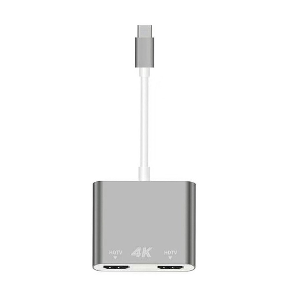 Spil av usb c til dobbelt hdmi adapter præsentation 2 in 1 type-c hd møde display konverter flere tilstande 4k 60hz til windows
