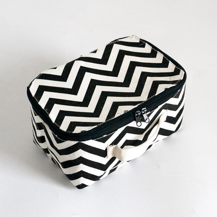 De Korte Linnen Katoen Waterdichte Opbergdoos met Rits Make Home Decor Housekeeping Orgnization Reizen Bag