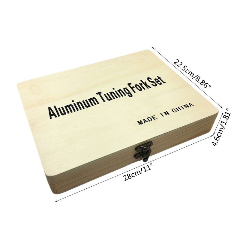 Aluminum Tuning Fork Set With Mallet, 13 Forks For Healing And Relaxation