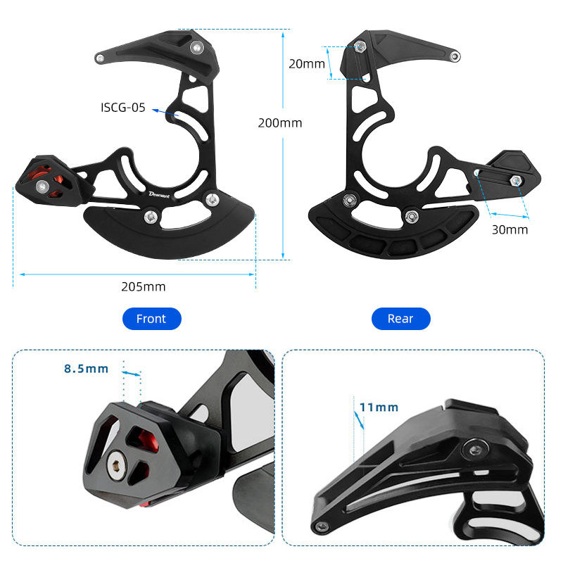 Guide de chaîne de vélo, capteur de chute, ISCG 03 ISCG 05 BB, support de vélo vtt, roue à chaîne 1 vitesse 32-38T, 1x système, plaque de protection de plateau