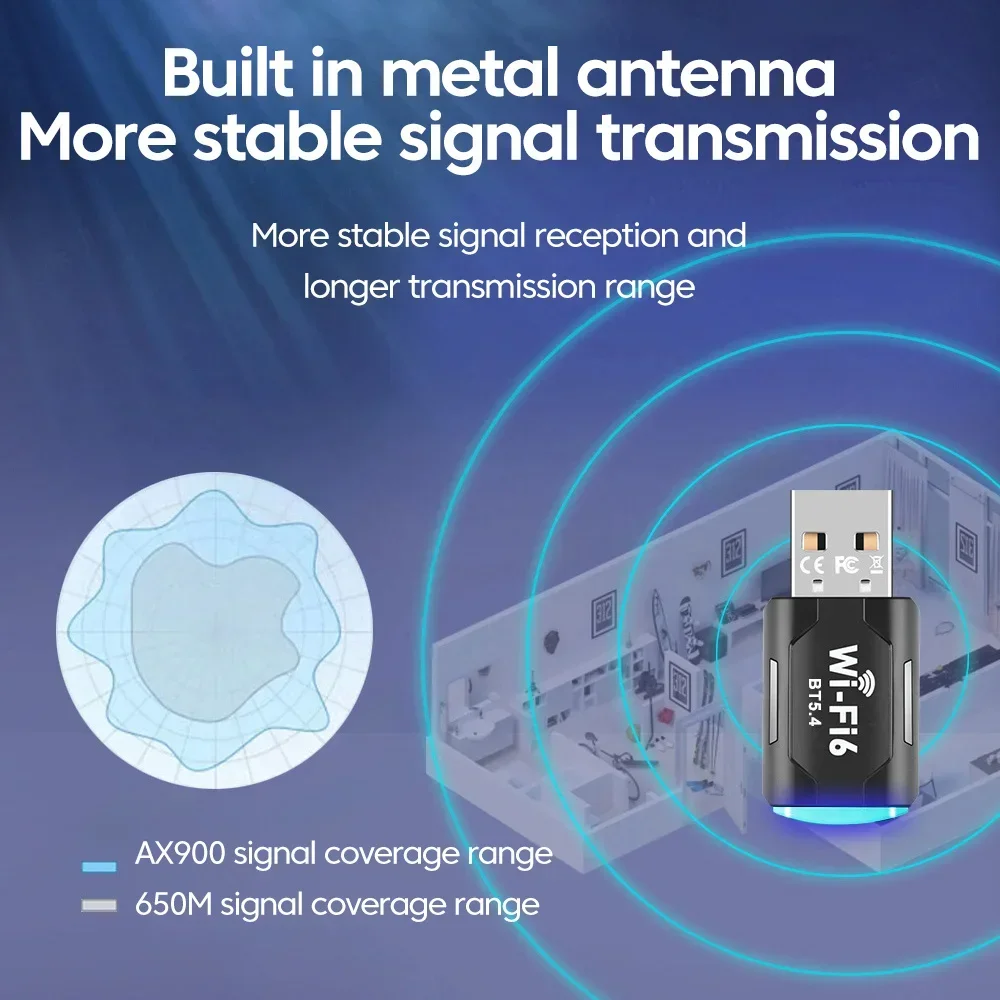 Ax900 adattatori usb wifi 6 bluetooth 5.4 2 in1 dongle dual band 2.4g e 5 ghz usb wifi rete wireless usb wlan ricevitore driver gratuito