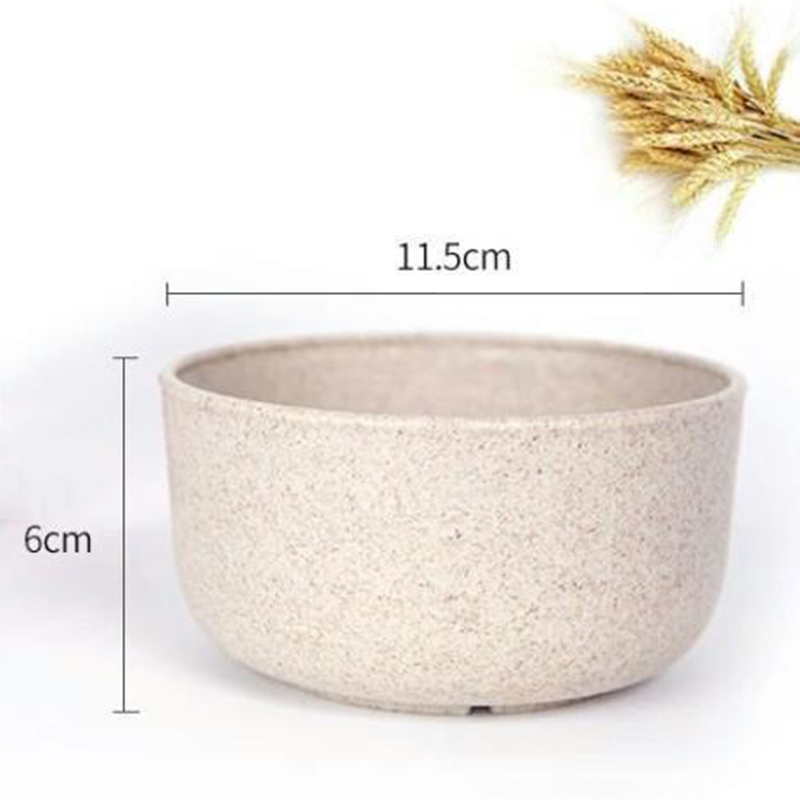 Baby Feeding Bowl Eco-friendly Kids Plate Food Grade Wheat Straw Solid Color Round Dish Children Dinnerware Infant Bowls MBG0466